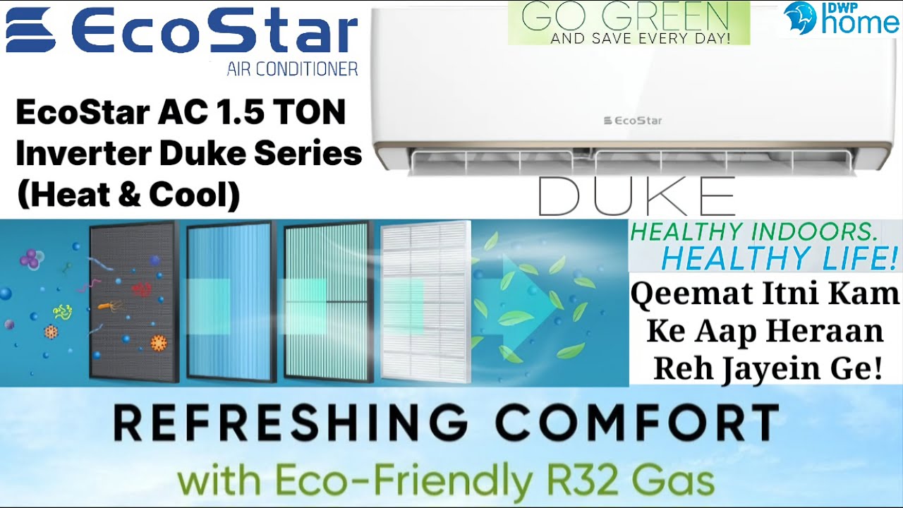 Ecostar 1.5 TON DC Inverter Air Conditioner | Duke Series | Good Air Conditioner In Good Price