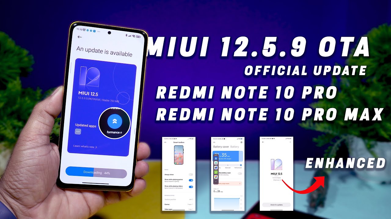 REDMI NOTE 10 PRO/MAX MIUI 12.5.9 Full Features Explain, Smart toolbox, Battery Profile, Performance