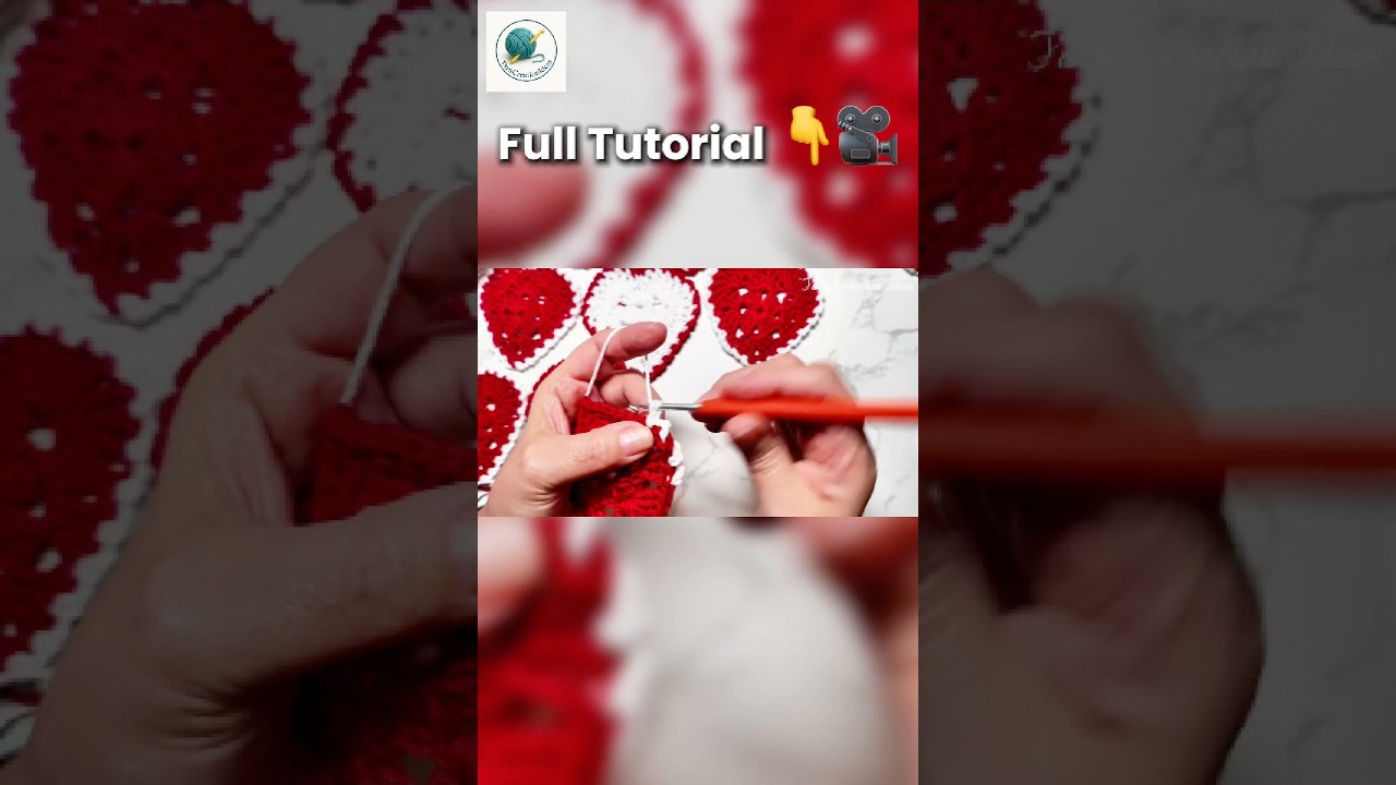 Вязаная крючком кайма в виде сердечек ❤️ Полный мастер-класс ниже! 