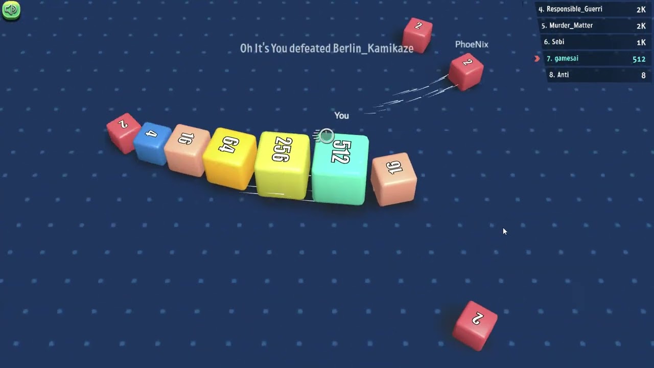 2k cubes in cubes 2048.io without any defeat