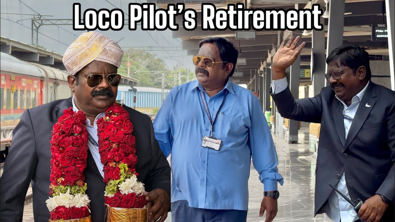 LOCO PILOT RETIREMENT | Loco Pilots Last Journey | P. Sai Gopu Loco Pilot Mail Retirement
