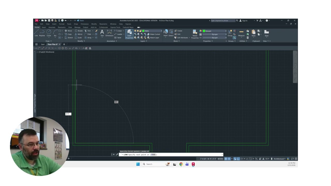 AutoCAD Drawing Floor Plan A Part 1