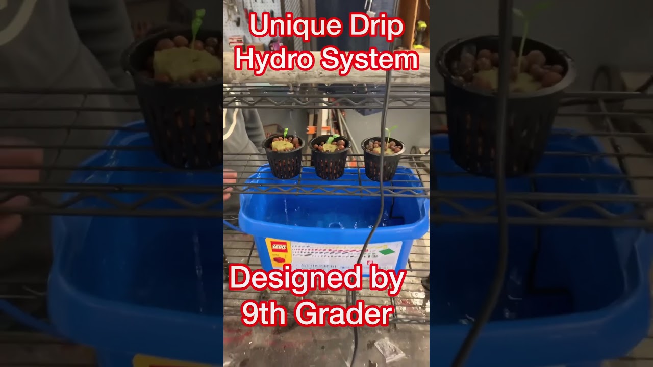 UNIQUE #drip #hydroponics #growsystem designed by 9th grader!