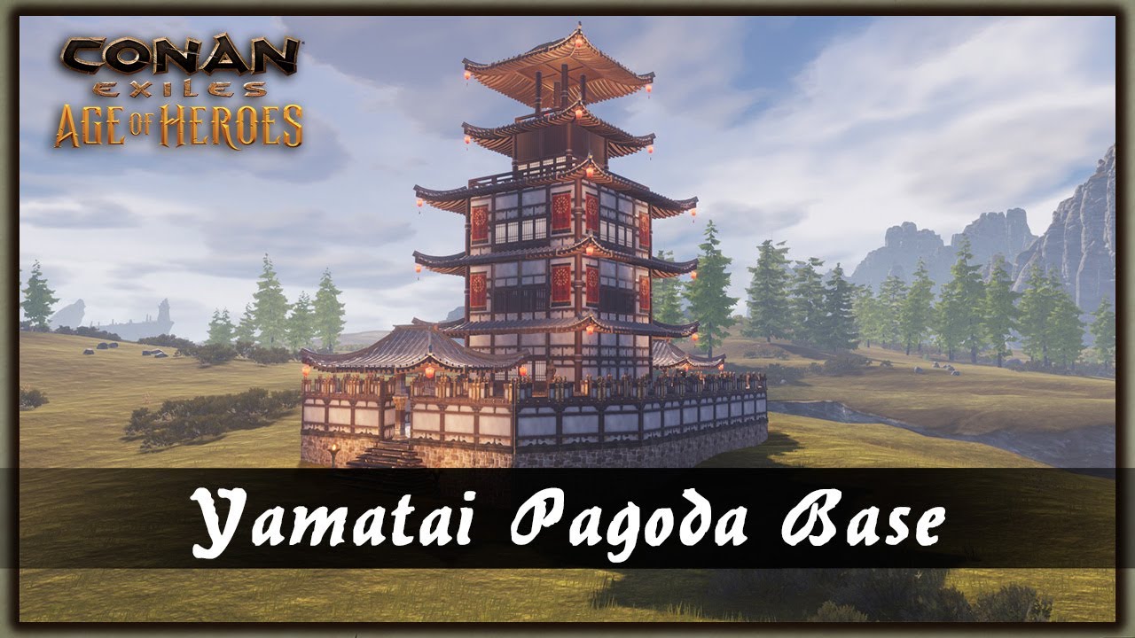 HOW TO BUILD A YAMATAI PAGODA BASE [SPEED BUILD] - CONAN EXILES