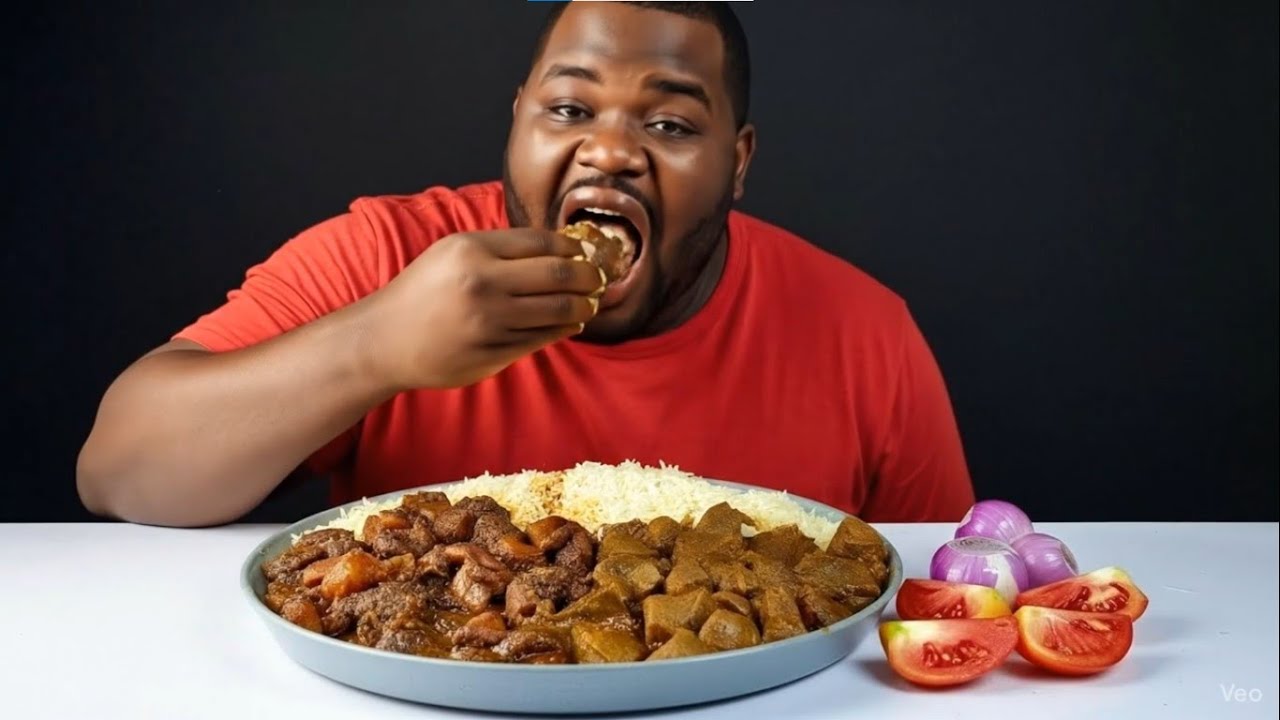 Eat This Massive Rice Plate Loaded with Beef, Potatoes & Veggies