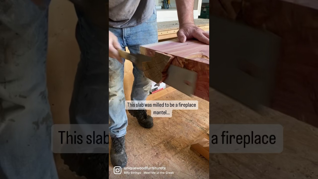 It was supposed to be a fireplace mantel…but then…🪵 