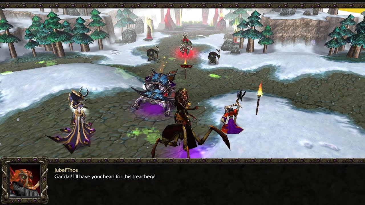 Anub'arak beholds a weird orcish drama before the Demon Gate