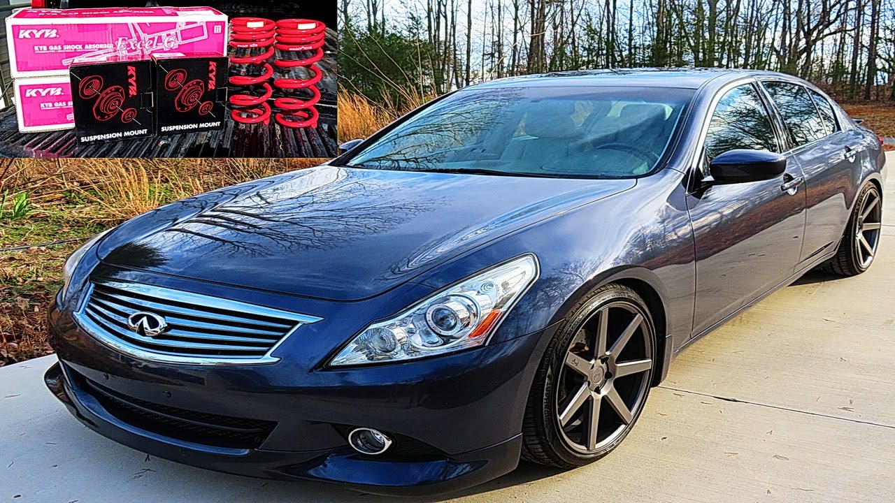 G37 Front Suspension Overhaul Springs Mounts Shocks Swift KYB TQ Specs Included Infiniti