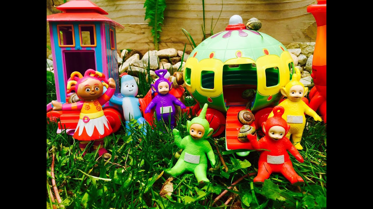 NINKY NONK Snail Ride With TELETUBBIES and In The Night Garden!