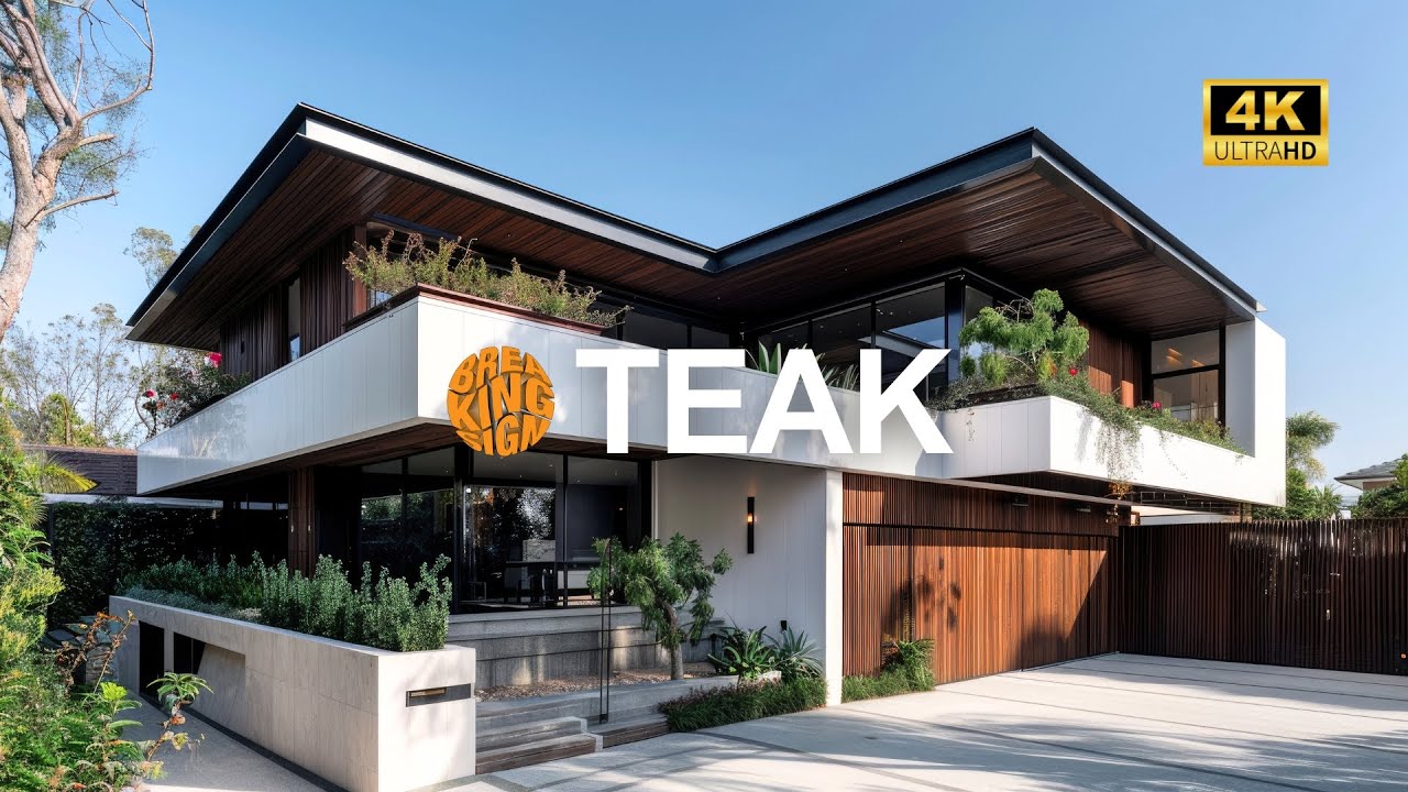 Timeless Architecture: Modern Teak Wood Interiors & Contemporary House Designs with Native Flair
