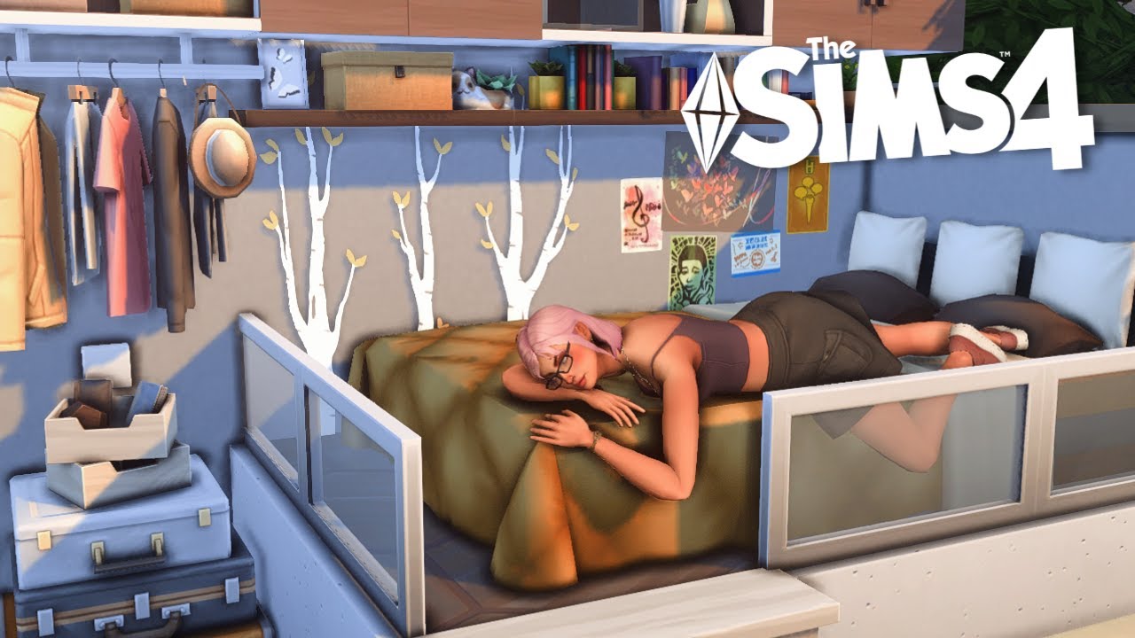 Young Adult Dorm Room | Sims 4 Stop Motion | NO CC | 