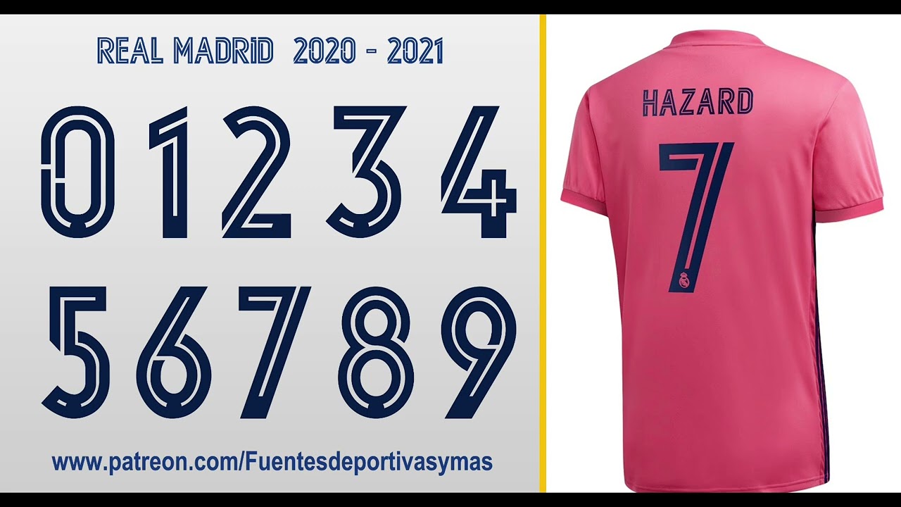Tipografia Real Madrid 2020 - 2021 free download Real Madrid Font 2020 - 2021