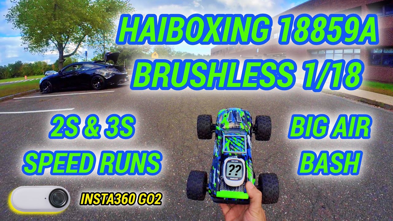 Haiboxing Brushless 18859A 2S & 3S Speed Run 1/18 RTR RC Car - Insta360 Go2 RC Onboard Footage
