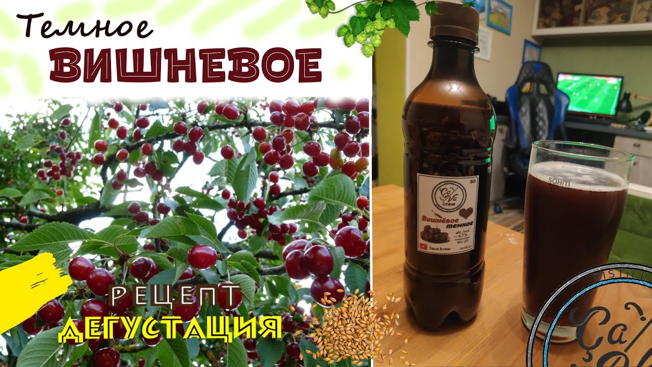 Темное вишневое пиво | Dunkel cherry beer | Варим пиво в домашних условиях
