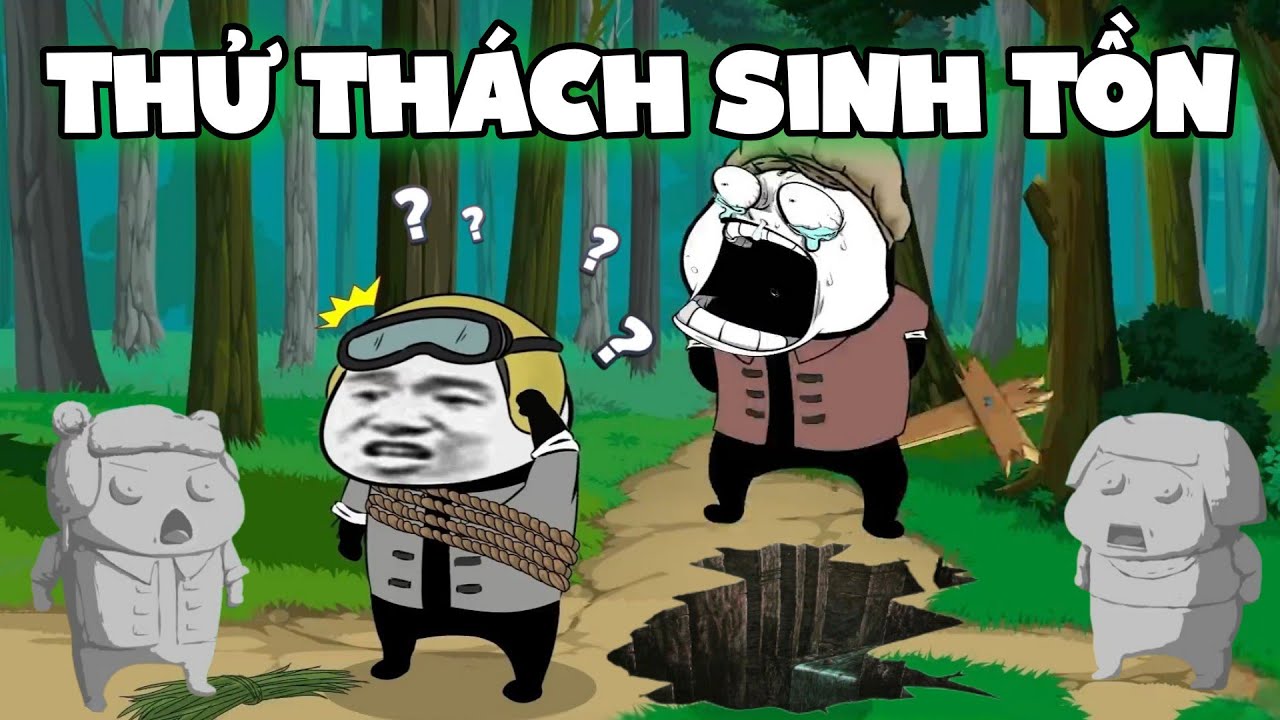 GẤU HÀI HƯỚC - Phần 121: Thử Thách Sinh Tồn | Phim hoạt hình gấu trúc mặt bựa meme siêu buồn cười