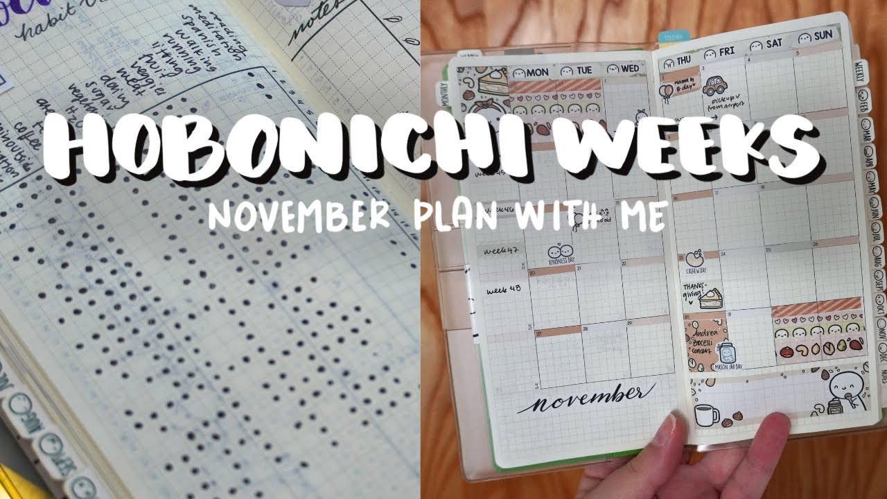 Monthly Plan with Me in My Hobonichi Weeks Planner | November 2023