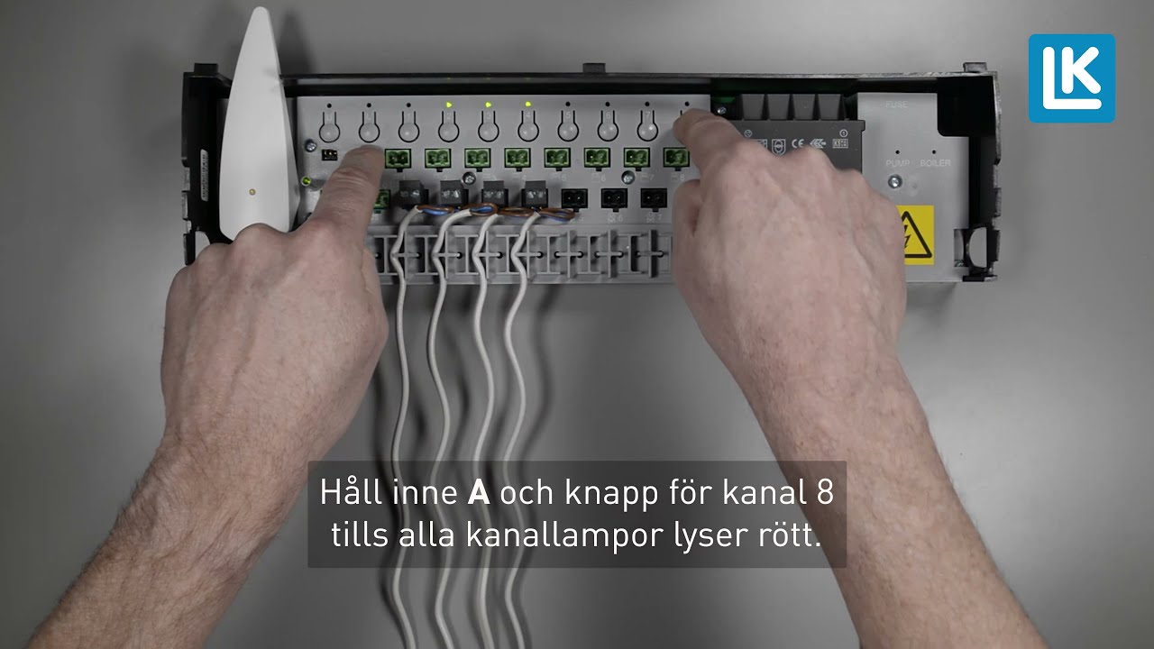 &Aring;terst&auml;llning av LK Mottagarenhet ICS.2 - 8 kanaler och LK Rumstermostat ICS.2