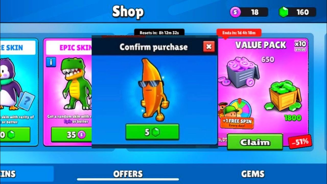 5 gems!!! 🍌🍌🍌 What??