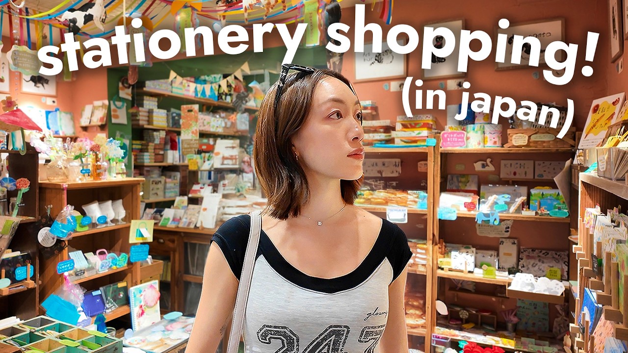 stationery shop with me in japan 🌸 (haul + vlog!)