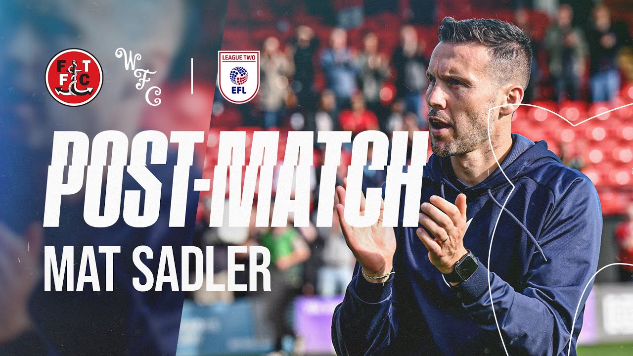 Post-match: Mat Sadler reflects on draw at Fleetwood Town