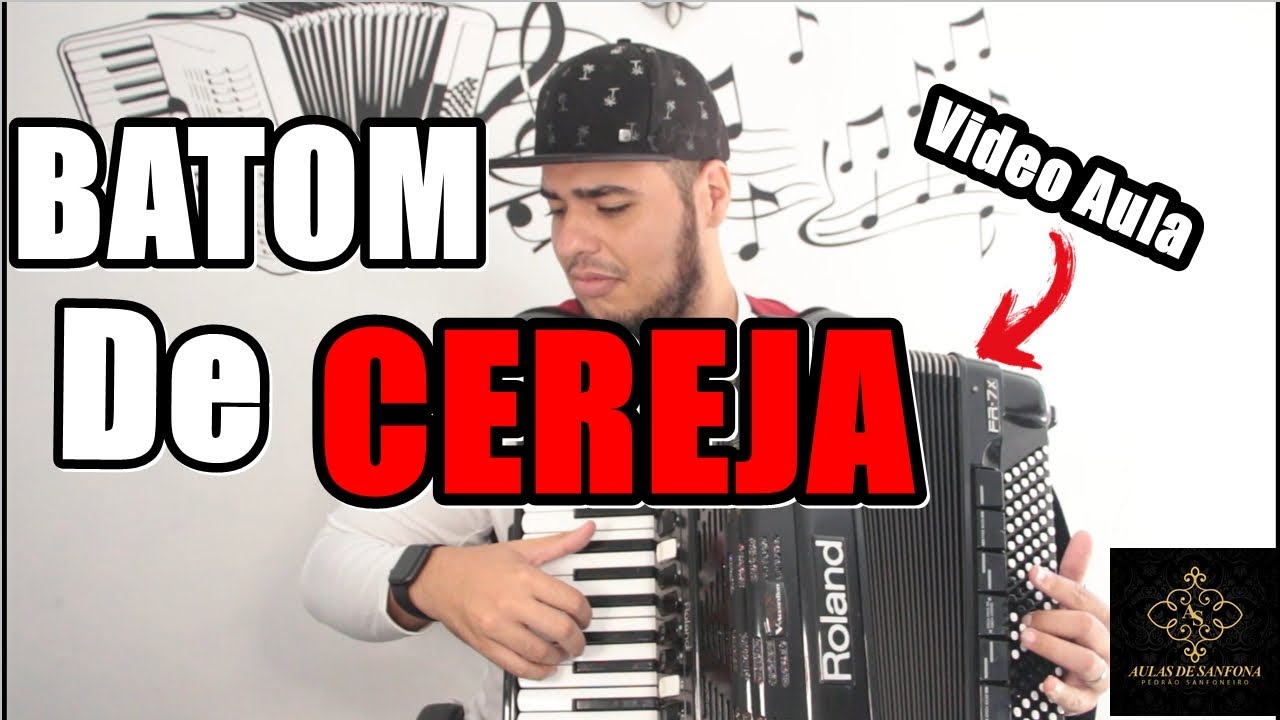 COMO TOCAR NA SANFONA  BATOM DE CEREJA ISRAEL & RODOLFFO VIDEO AULA ACORDEON