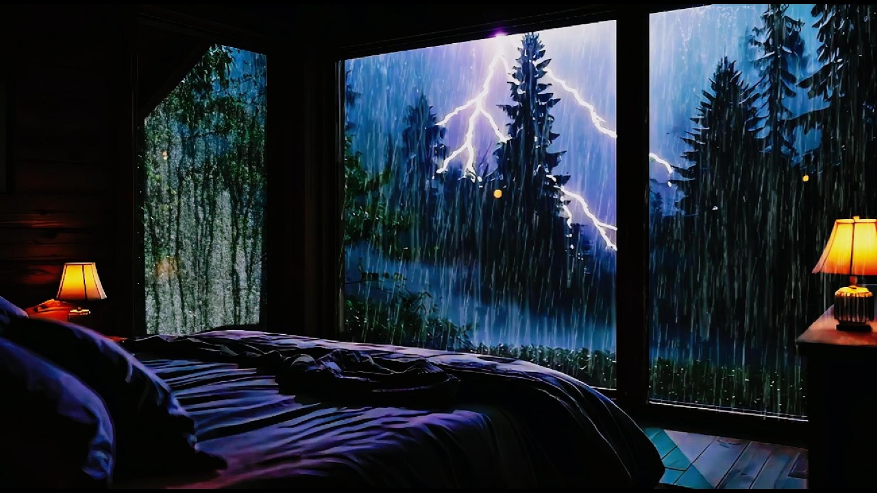 Gentle rain sounds, help you drift off to sleep 😴 | Soothing natural white noise - ASMR Raining cozy