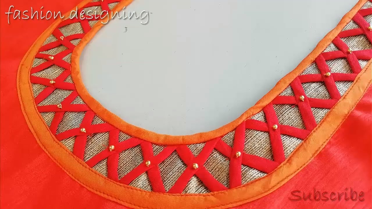 stitching of back neck design of a blouse at home | fashion designing
