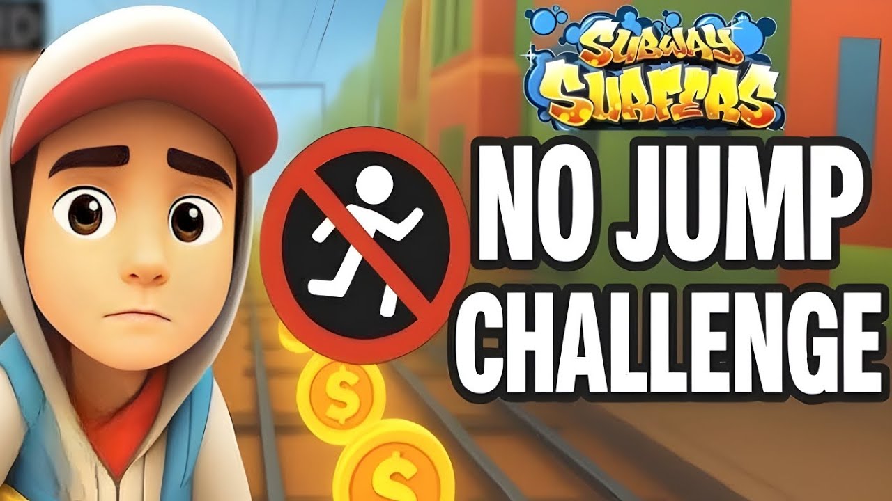No jump 🙅‍♀️challenge in subway surfer 