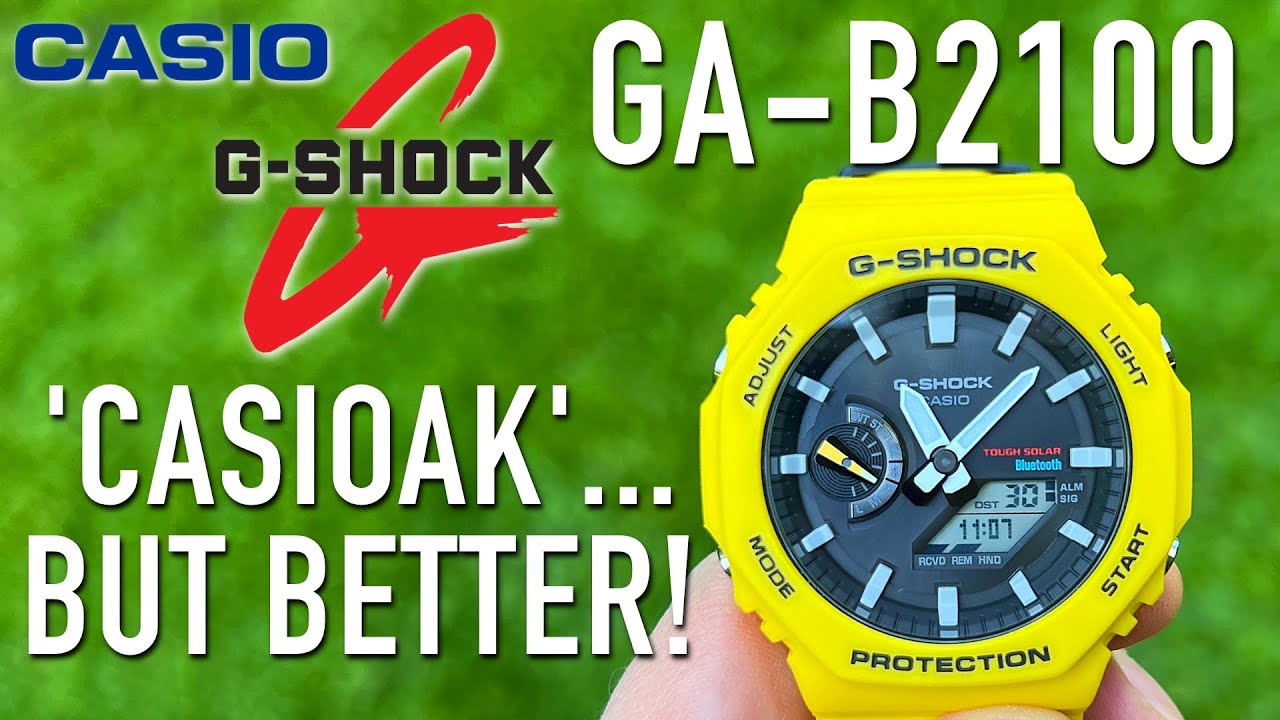 Обзор Casio GA-B2100 — «CasiOak» с солнечной батареей и Bluetooth ✅ Модные G-Shock (5 цветов!)