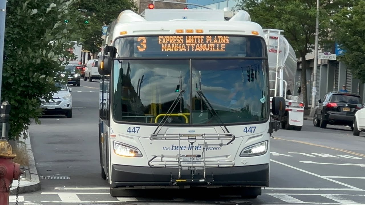 The Bee-Line System: 2022 New Flyer XDE40 #447 Onboard on Route 3 to White Plains Bus terminal