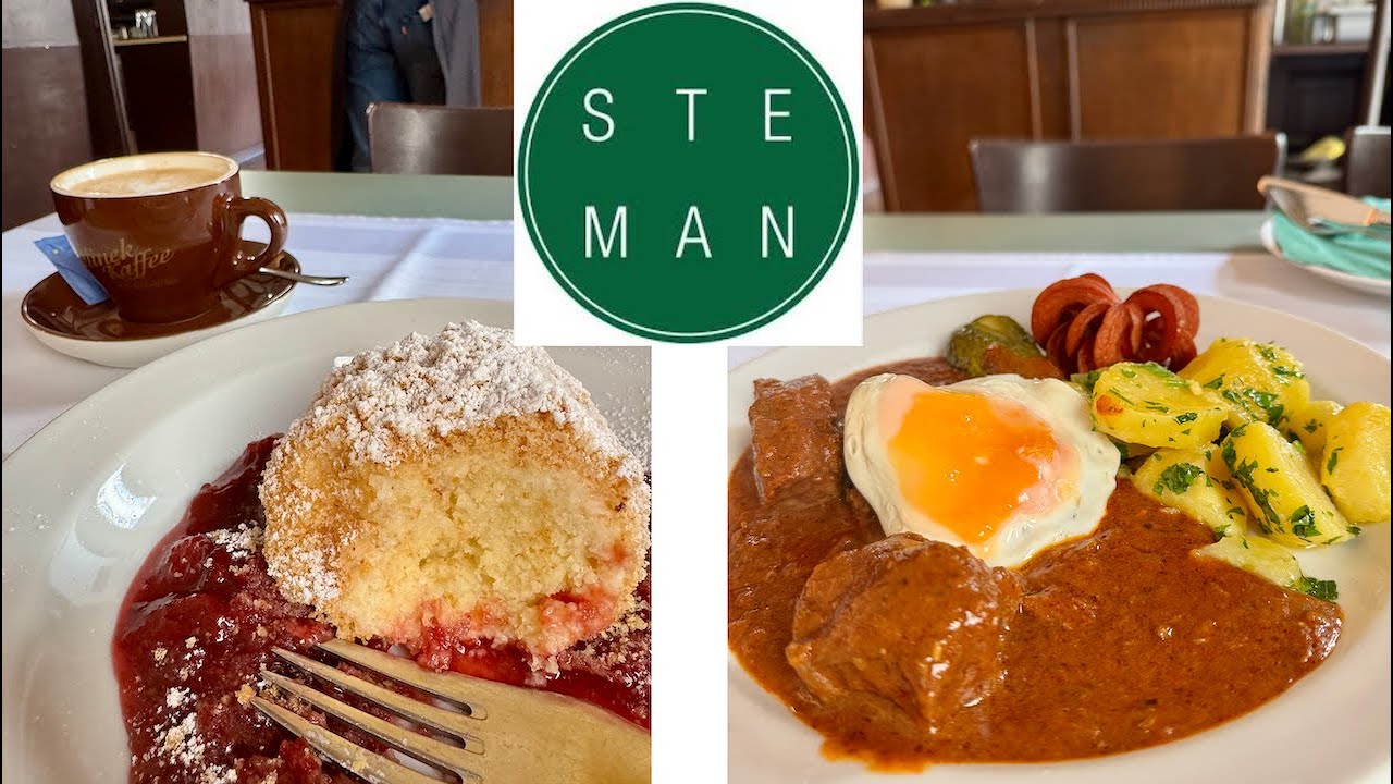 VIENNA / WIEN: Traditional Austrian Food @Gastwirtschaft STEMAN in Mariahilf, Goulash & Topfenkn&ouml;del