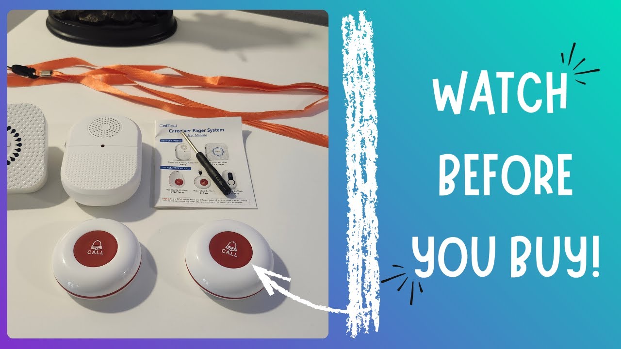 CallToU Wireless Caregiver Pager Waterproof Call Button