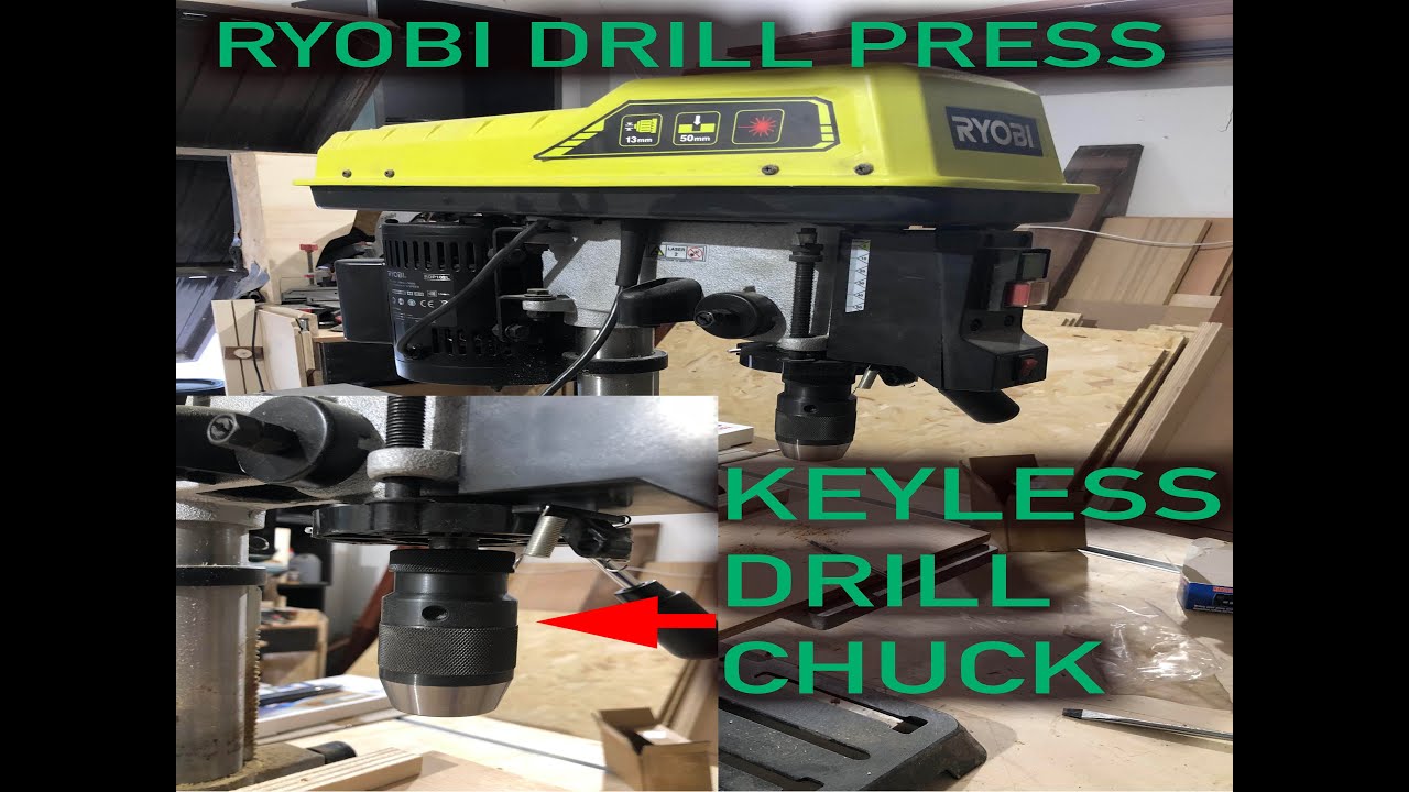 How Install Keyless Drill Chuck on Ryobi Drill Press