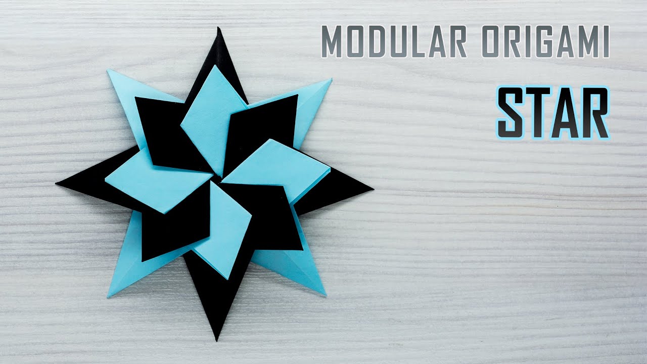 Origami 8 pointed modular star instructions - Easy modular origami ideas