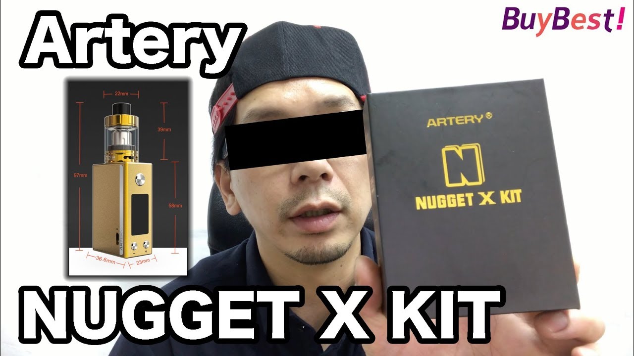 [VAPE][スターターキット][Artery]Nugget X Kit 2000mAh with AT22 Tank[ベイプ][レビュー]