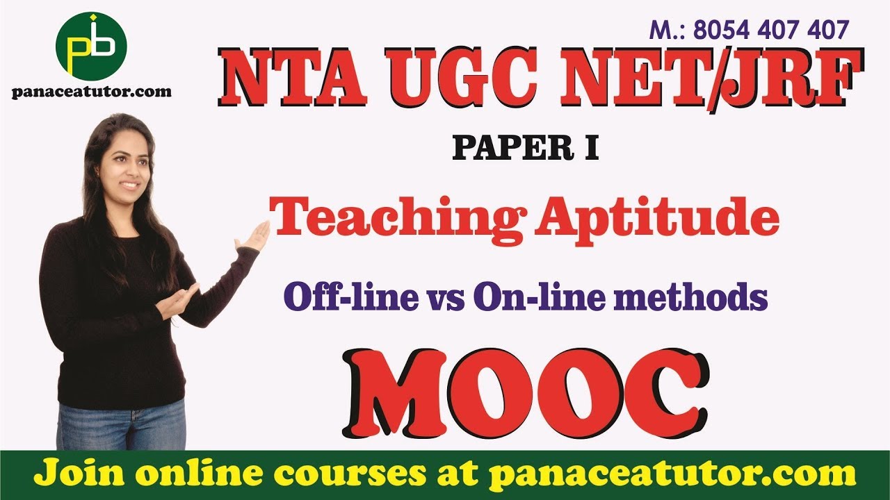 MOOC (Online Teaching Method) | #UGC #NET #JRF #Paper1 by PanaceaTutor