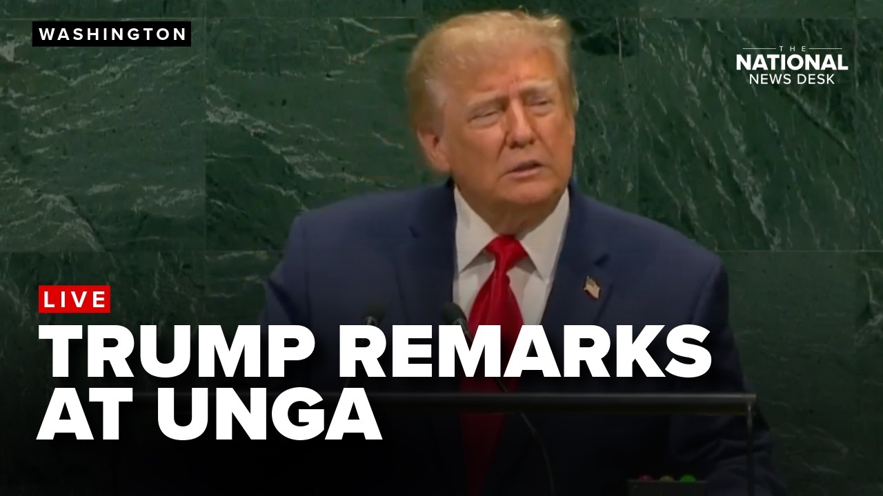 President Trump delivers a statement at the 81st session of the United Nations General Assembly