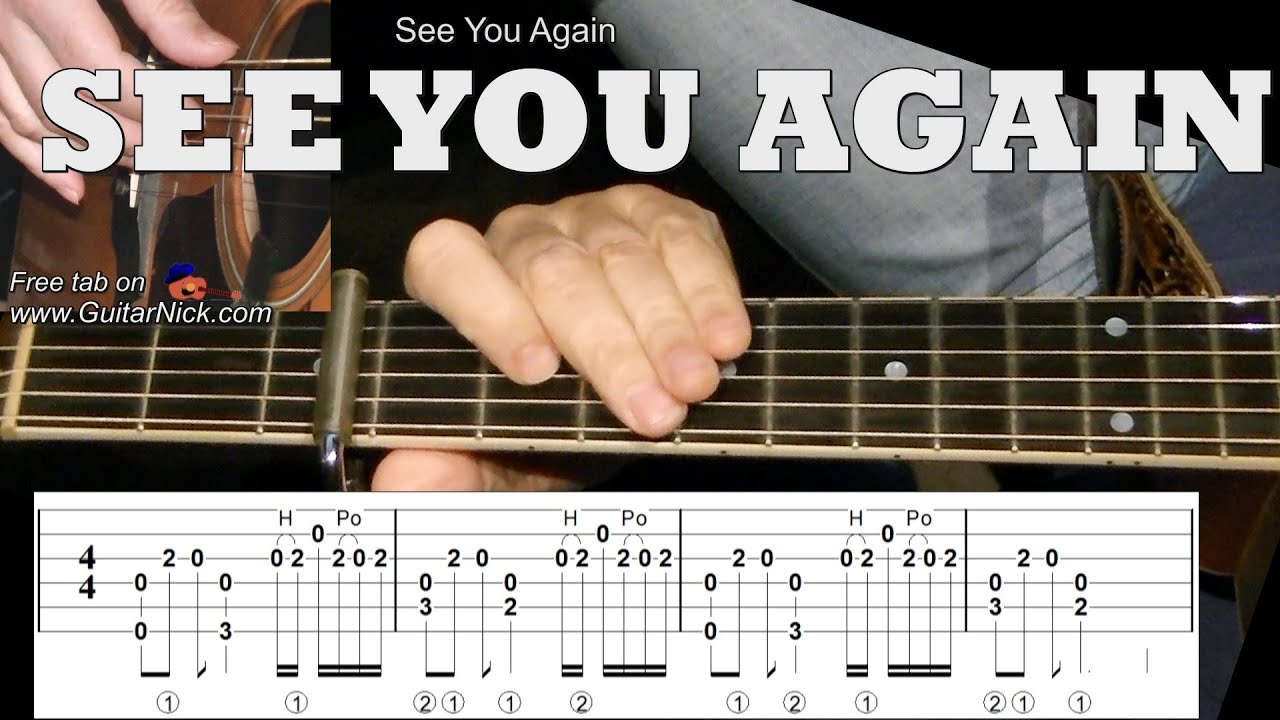 SEE YOU AGAIN (Furious 7): Fingerstyle Guitar Lesson + TAB by GuitarNick