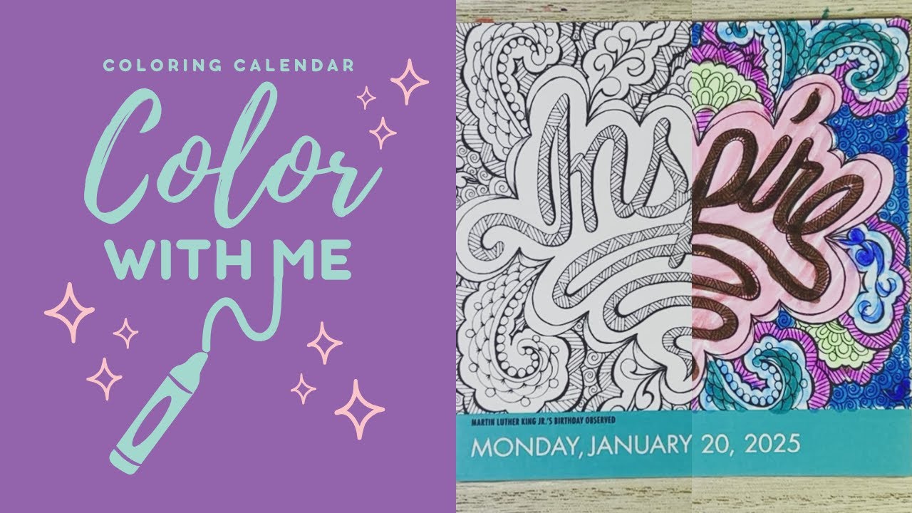 Daily Coloring Calendar 2025 | Color With Me [January  20] (Lo-fi)