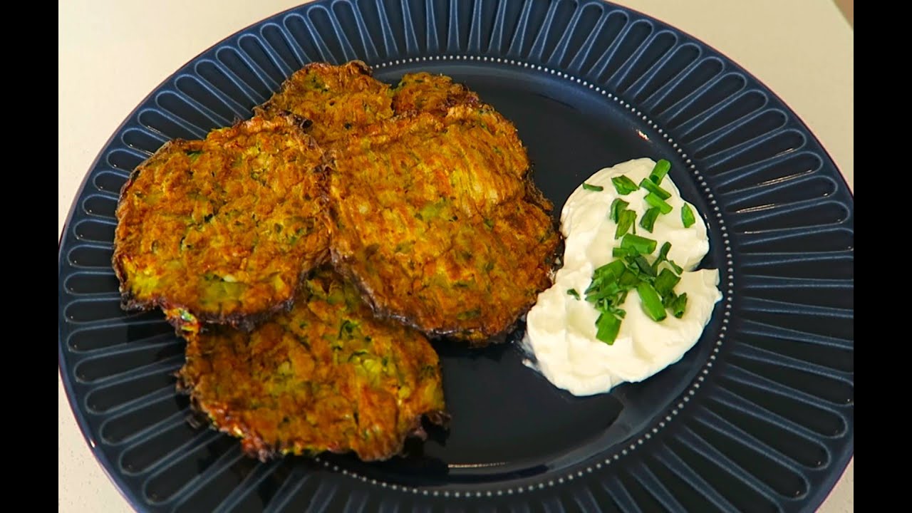Zucchini cabbage pancakes, Slovenian recipe