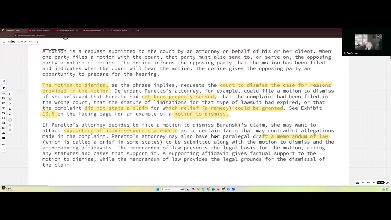 Motions - Filing a motion