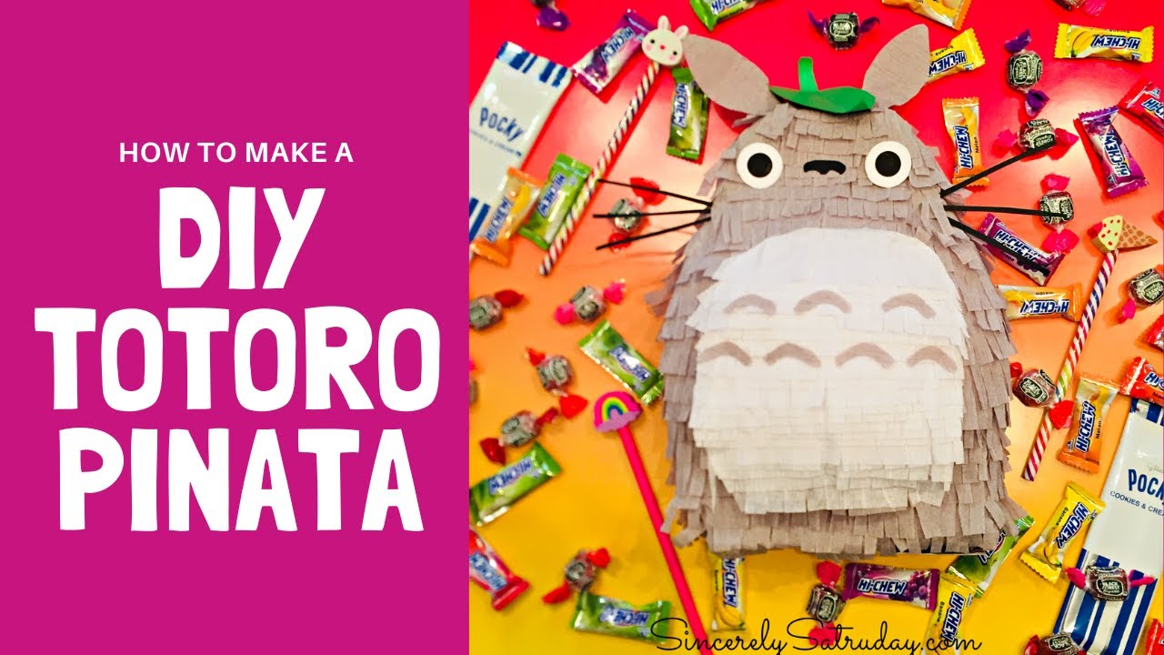 DIY Totoro pinata.