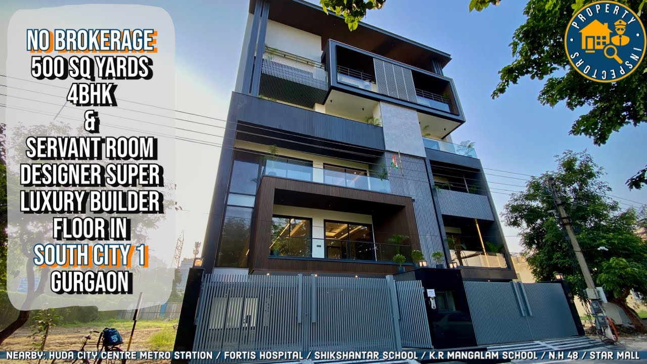 (No Brokerage)500 Sq Yards 4BHK Park Facing Gated Most Luxury Builder Floor of South City 1 Gurgaon