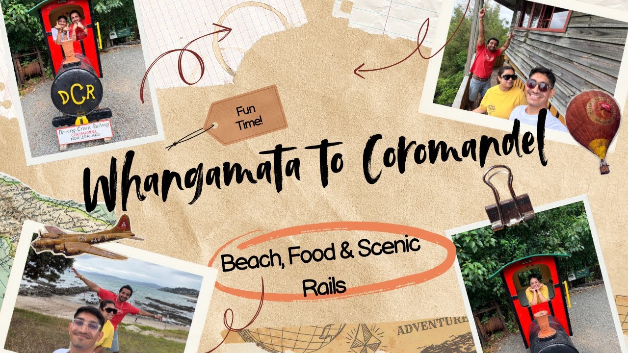 Whangamatā to Coromandel in a Day 🌊🚂 | Beach, Food & Scenic Rails