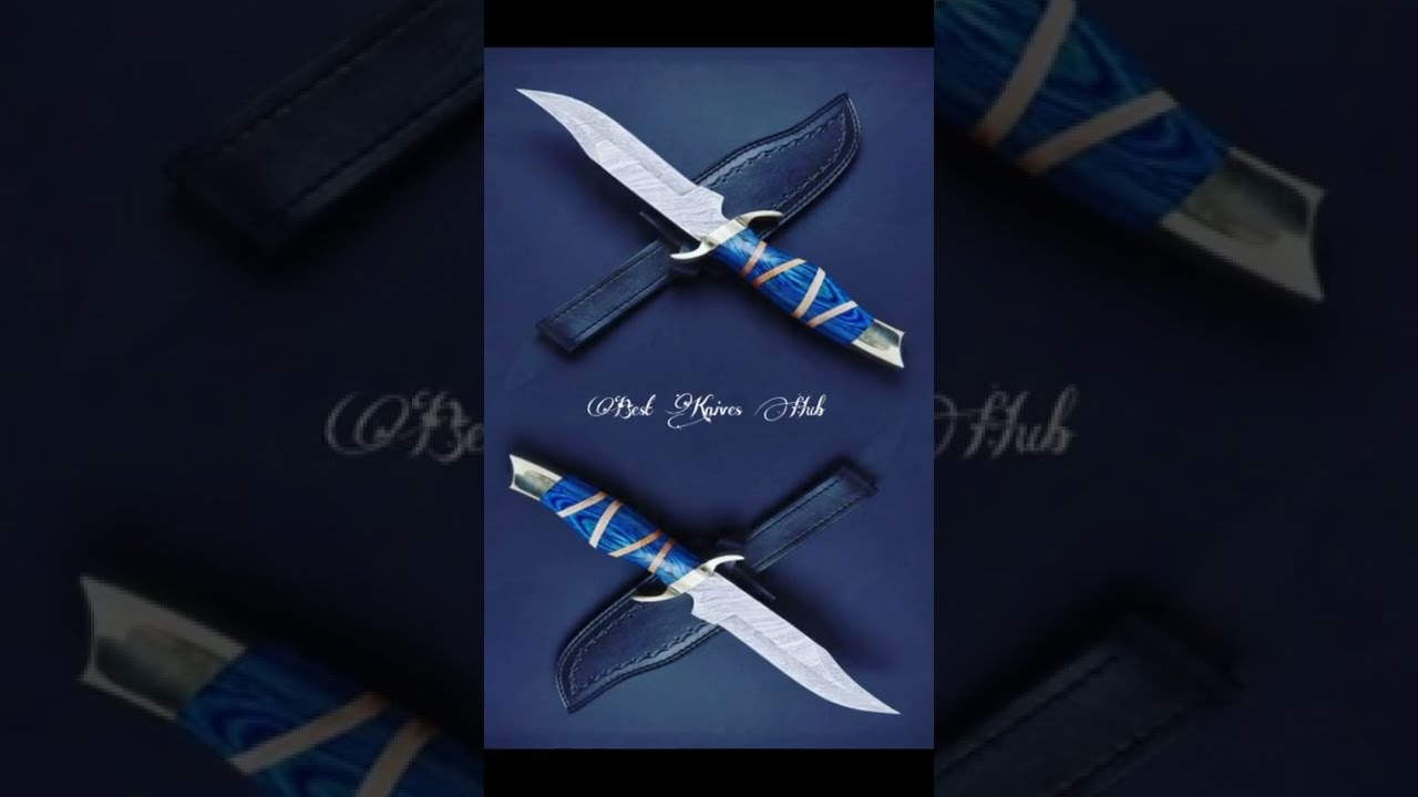 Damascus Steel Hunting Knives - D2 Steel Survival Knives
