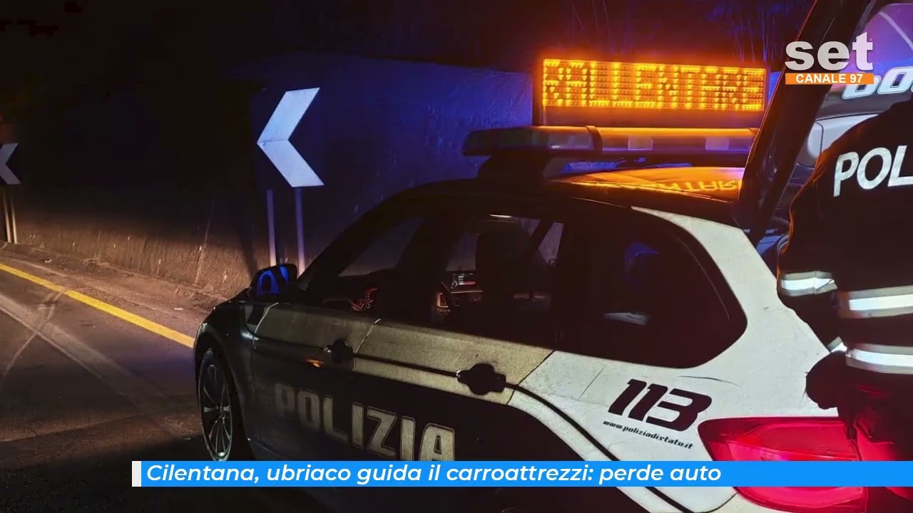 Cilentana, ubriaco guida il carroattrezzi: perde auto