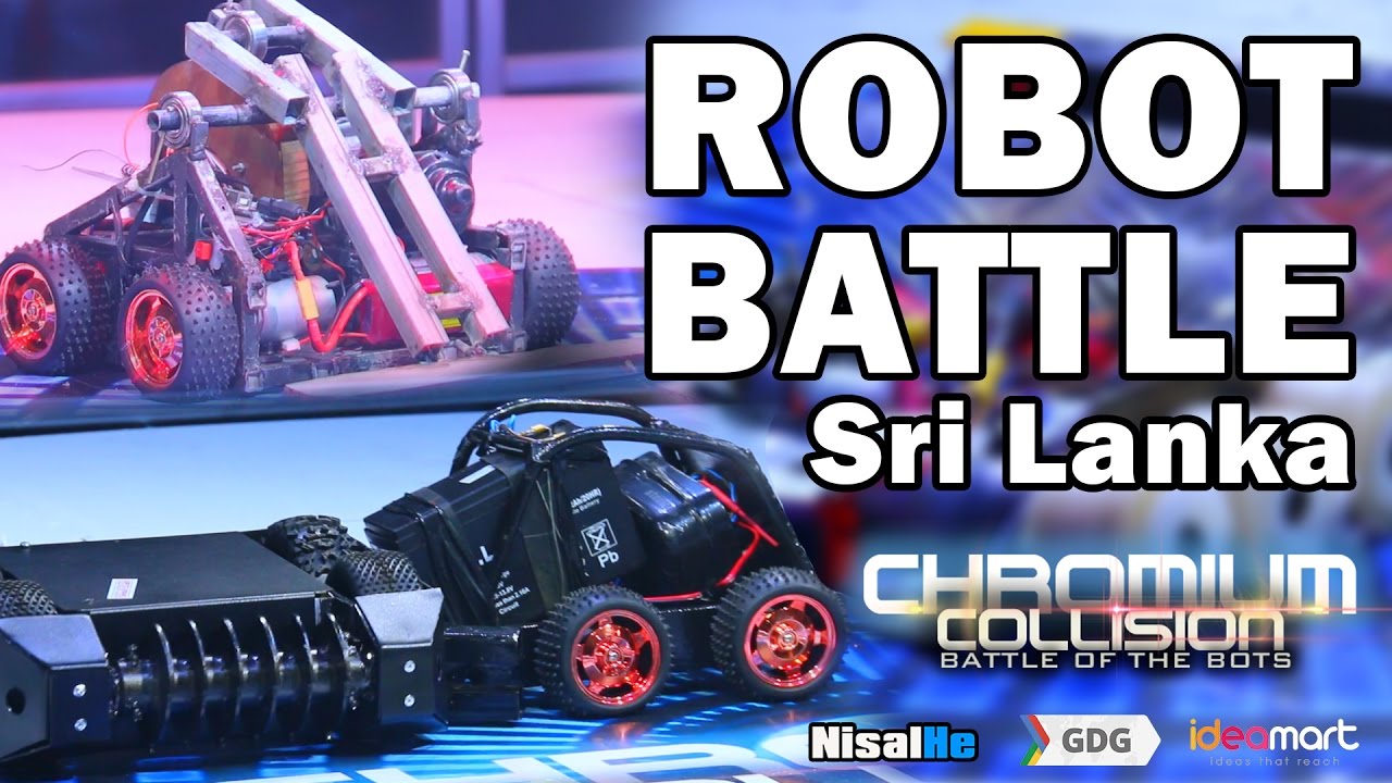 Robo Battle Sri Lanka - Chromium Collision [ HIGHLIGHTS ]   Google I/O Extended Sri Lanka 2017