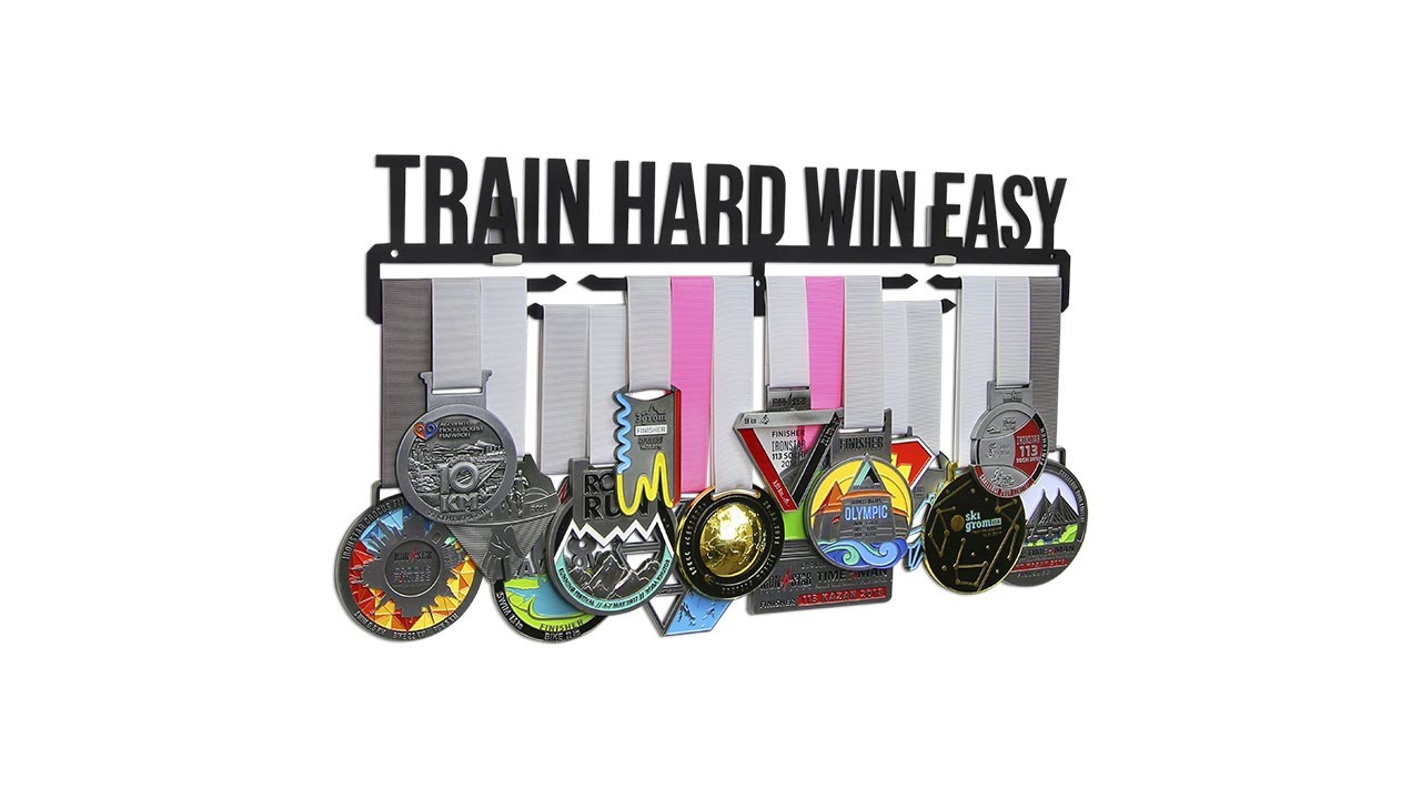 Медальница Train hard win easy