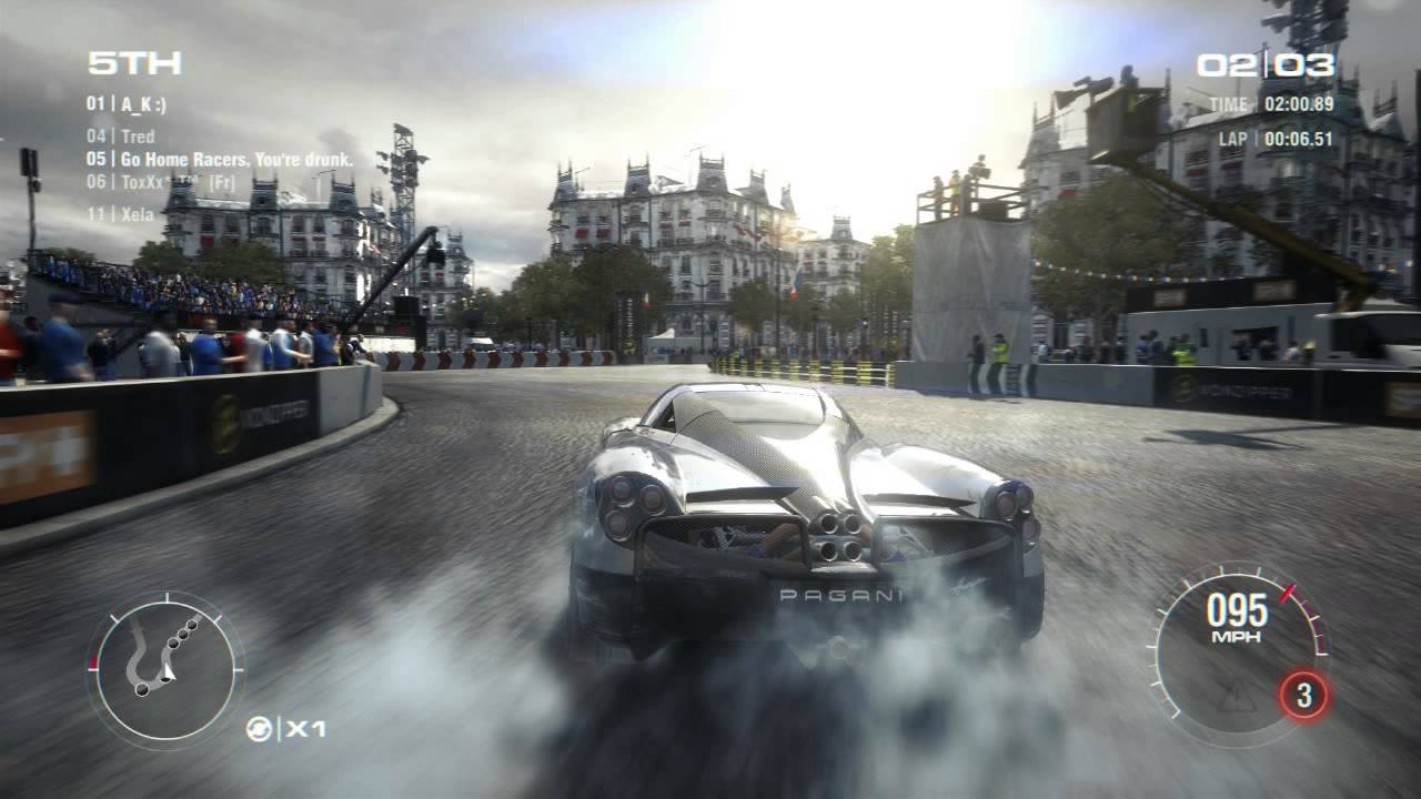 GRID 2 PC Multiplayer: Very chaotic Tier 4 Race in Paris (Fully Upgraded Pagani Huayra)