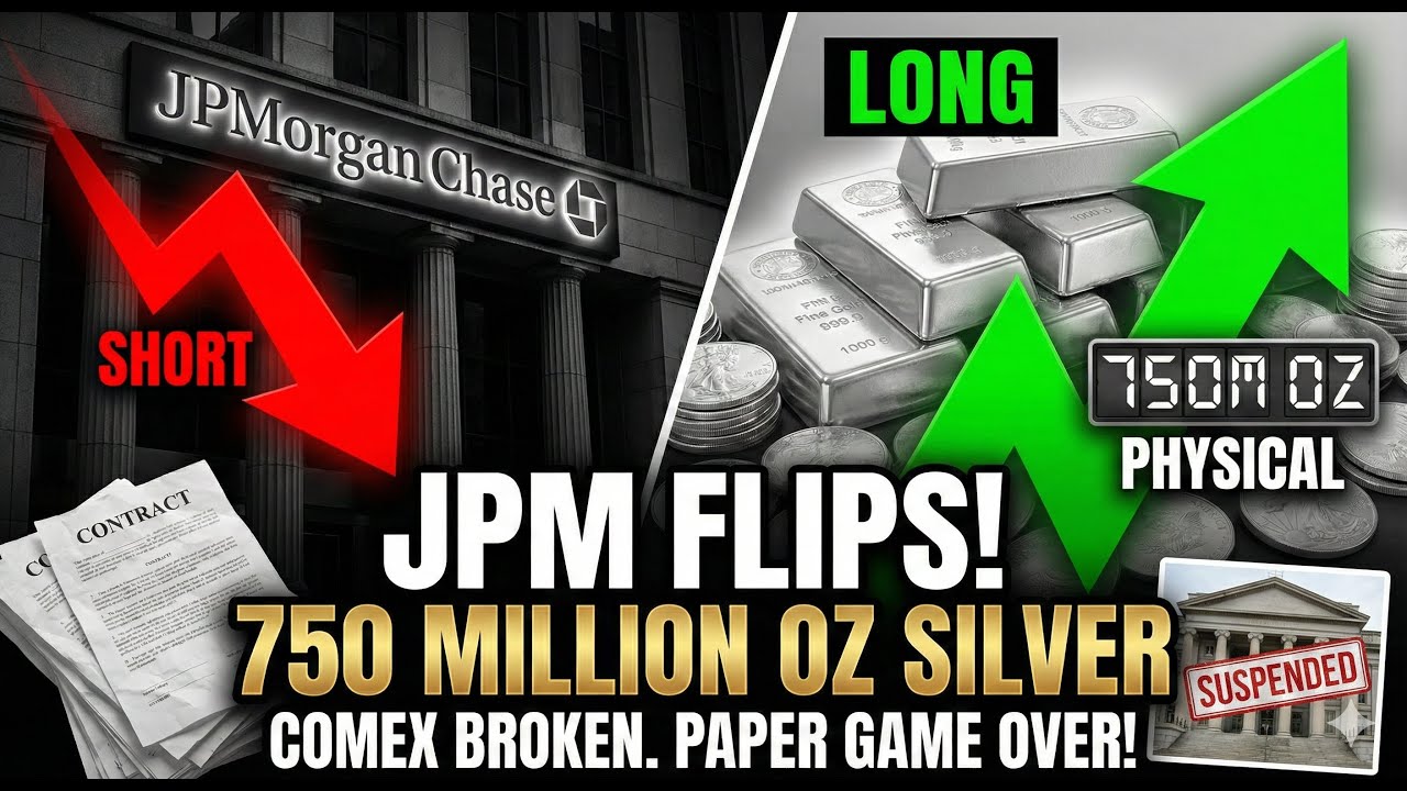 🏆 JPMorgan Just Flipped: 750 Million Physical Silver Ounces Worth $22 Billion! Silver! $300+ Silver?